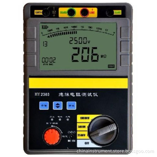 0 to 400gohm Digital Insulation Resistance Meter